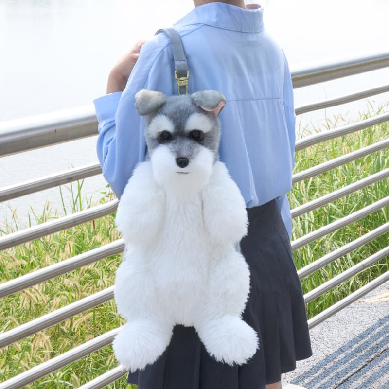 犬 ぬいぐるみ 抱っこできるシュナウザーリュック
