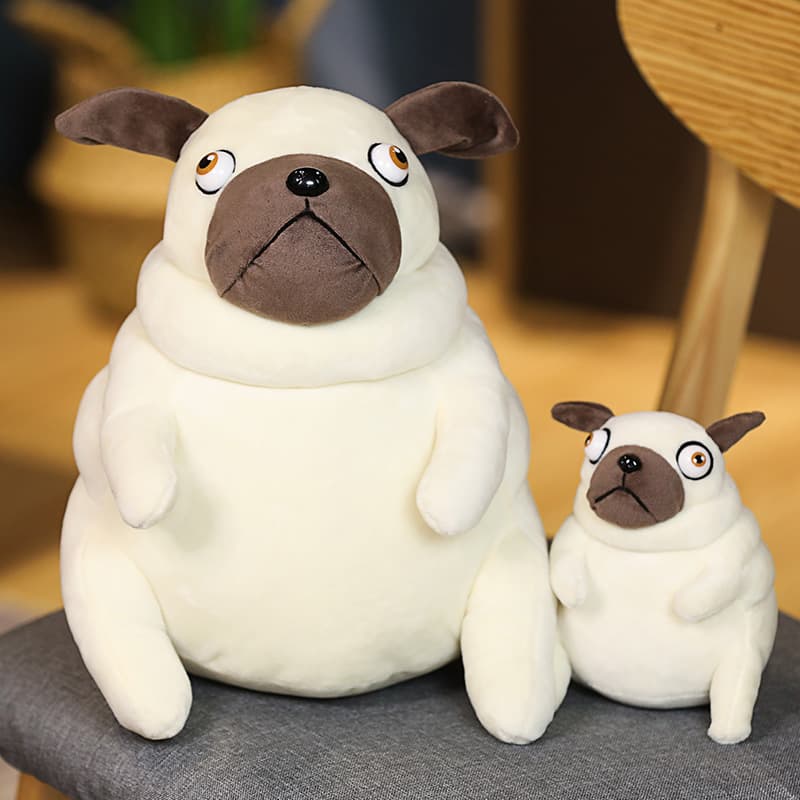 犬 ぬいぐるみ もちもちパグの親子ぬいぐるみ