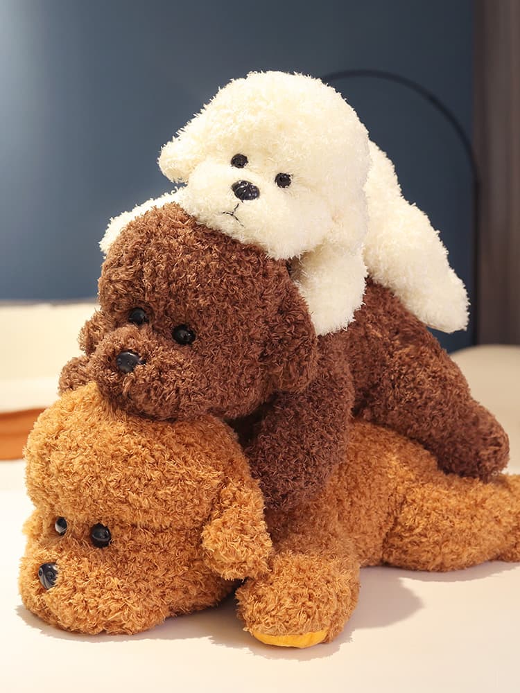 犬 ぬいぐるみ もこもこトイプードルの癒やしぬいぐるみ