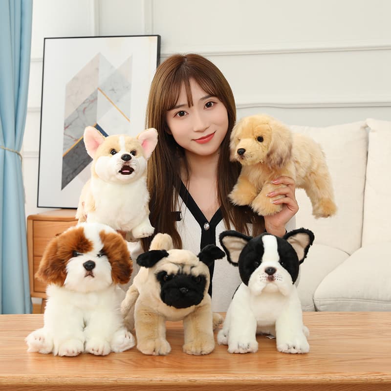 犬 ぬいぐるみ もふもふ小型犬 ポメラニアンぬいぐるみ