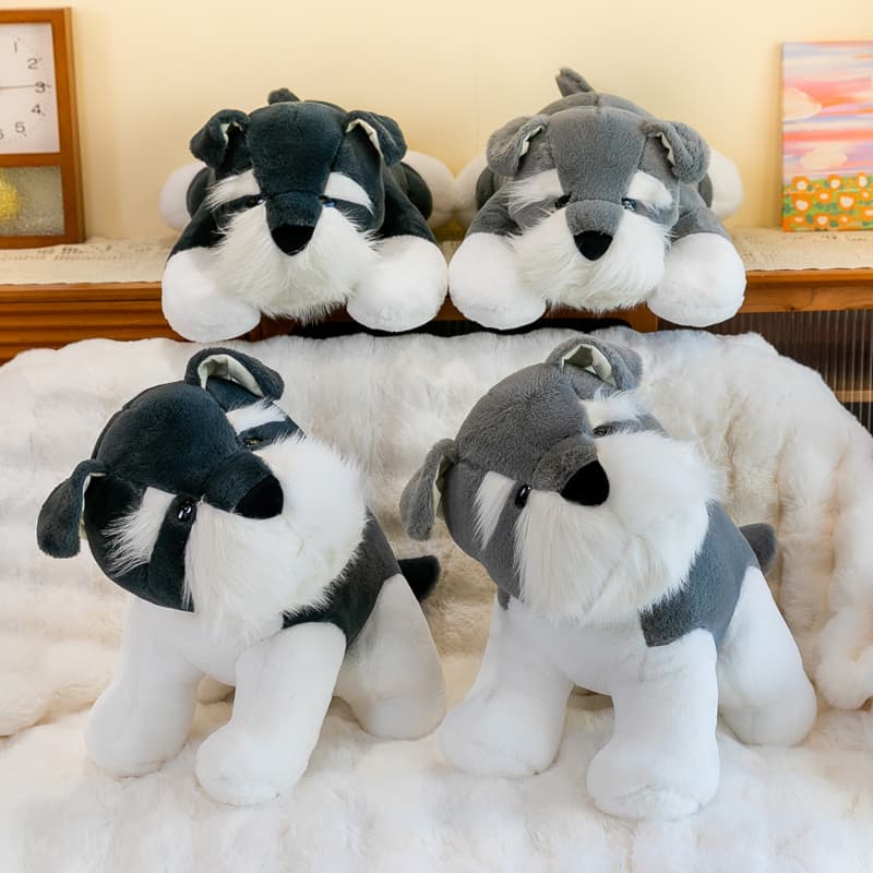 犬 ぬいぐるみ もふもふシュナウザーの癒しぬいぐるみ