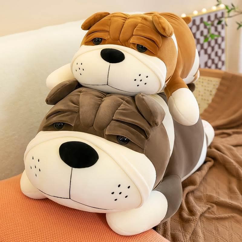 犬 ぬいぐるみ もちもちパグ抱き枕 癒しの親子ぬいぐるみ