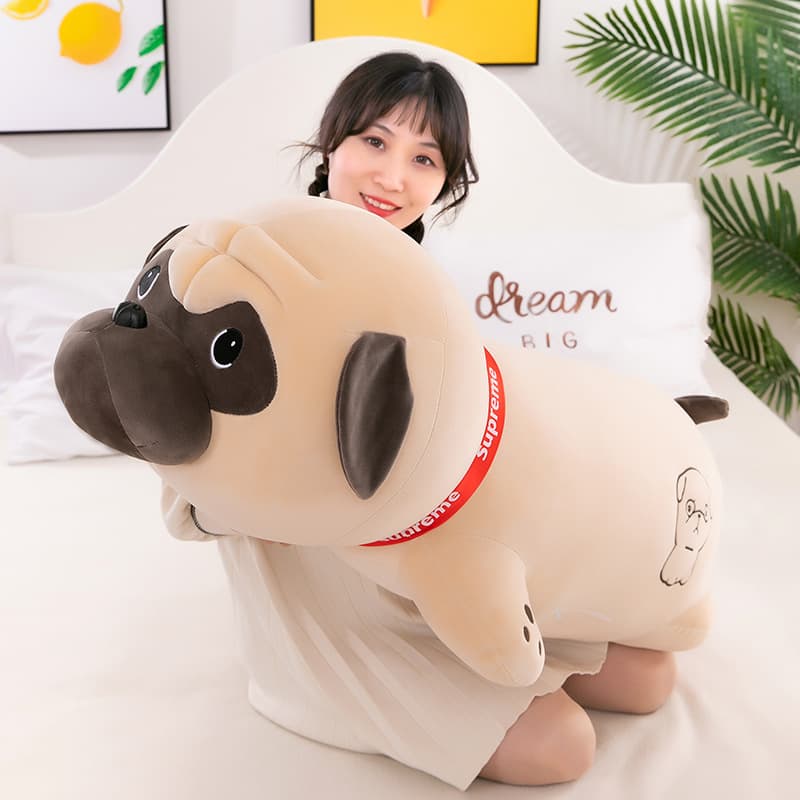 犬 ぬいぐるみ もちもちパグの抱き枕ぬいぐるみ