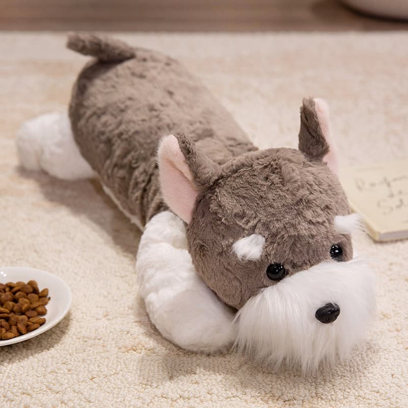 犬 ぬいぐるみ もふもふシュナウザーの抱き枕