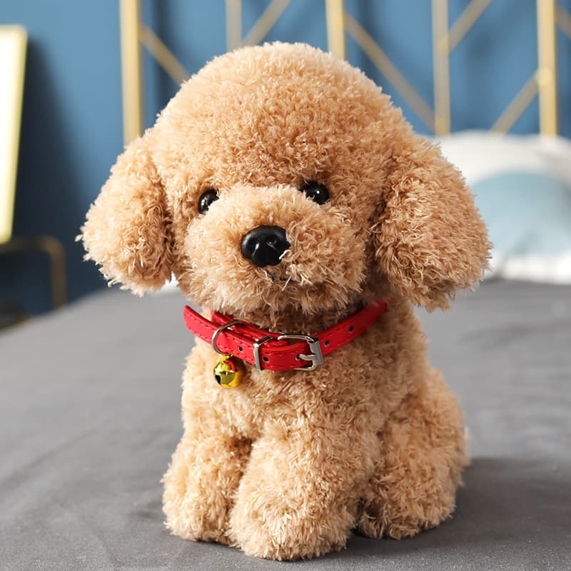 犬 ぬいぐるみ もふもふトイプードル おすわりぬいぐるみ