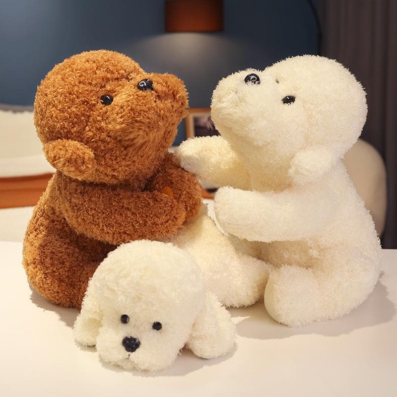 犬 ぬいぐるみ もこもこトイプードルの癒やしぬいぐるみ