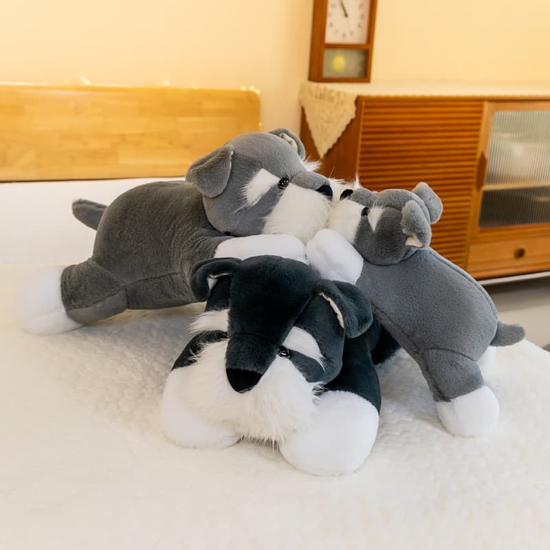 犬 ぬいぐるみ もふもふシュナウザーの癒しぬいぐるみ