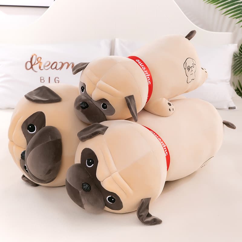犬 ぬいぐるみ もちもちパグの抱き枕ぬいぐるみ