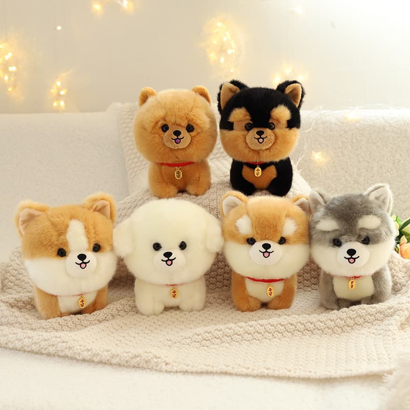 犬 ぬいぐるみ もふもふ豆柴 おすわりぬいぐるみ