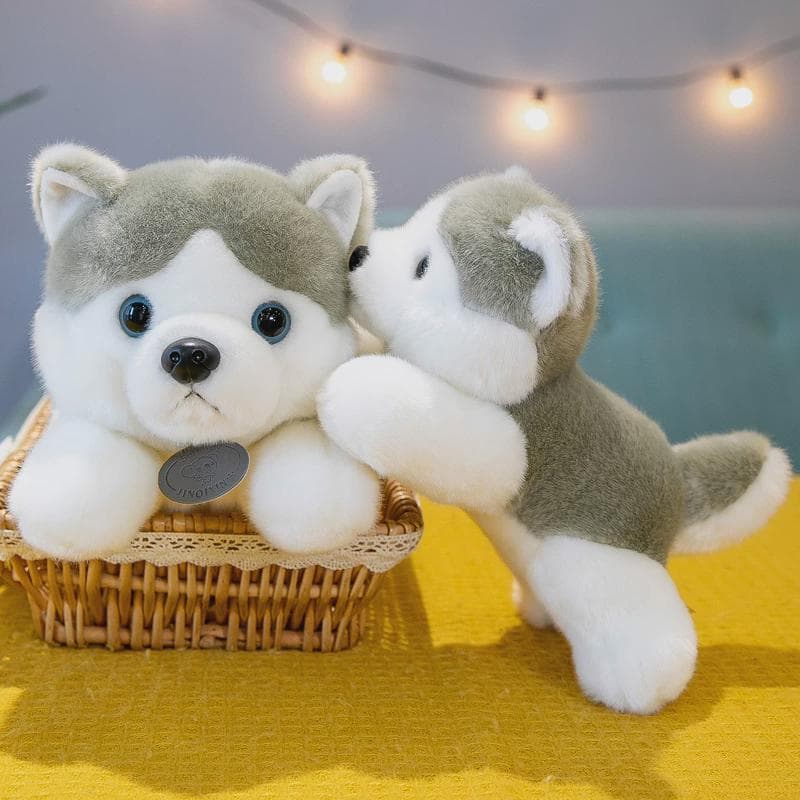 犬 ぬいぐるみ もふもふハスキー抱き枕