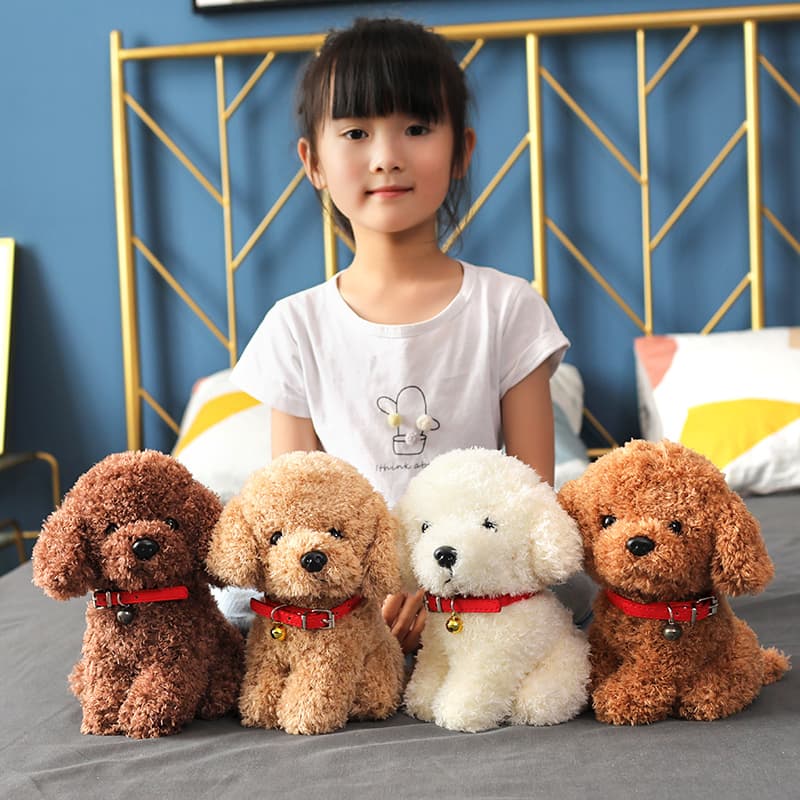 犬 ぬいぐるみ もふもふトイプードル おすわりぬいぐるみ