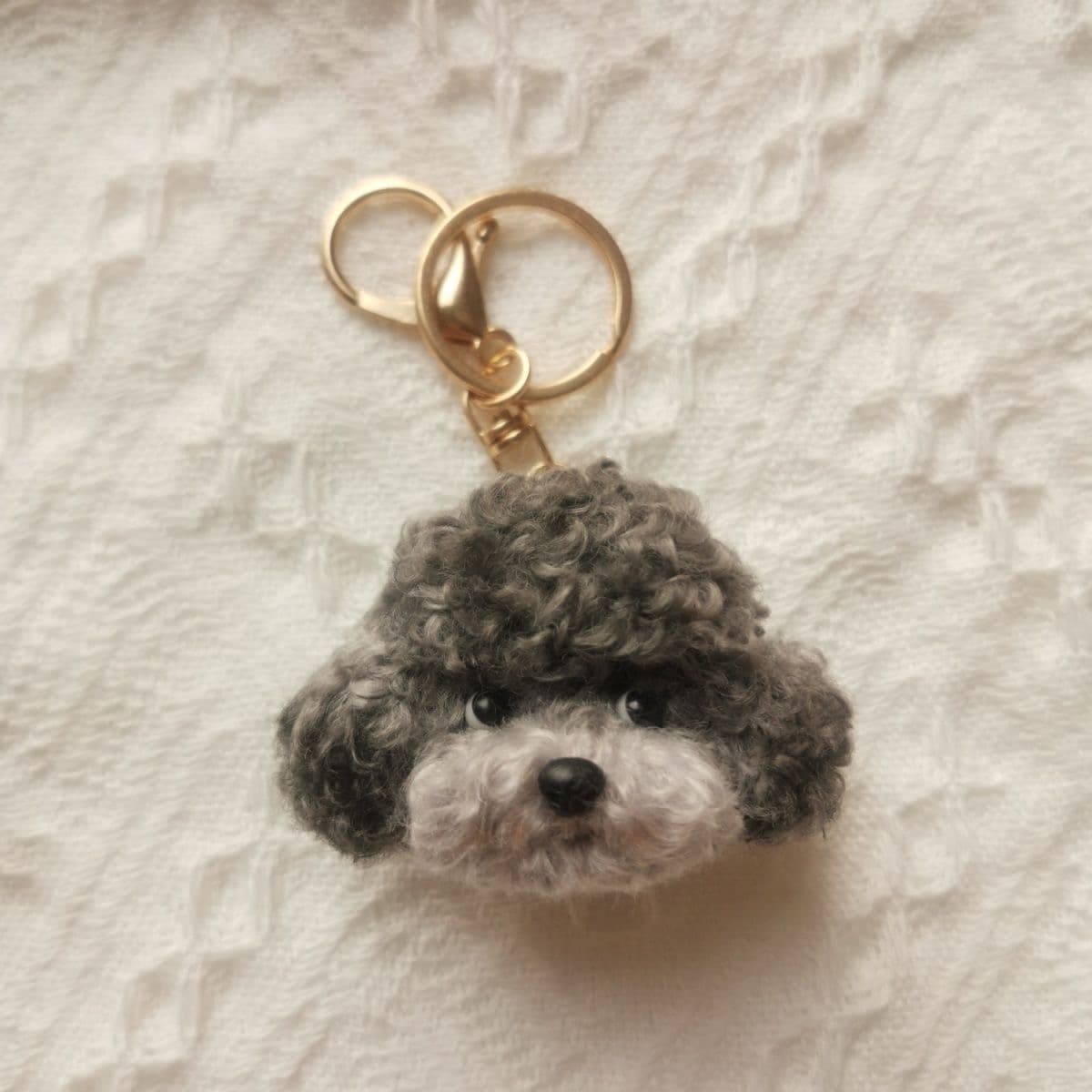 犬 ぬいぐるみ ふわもこトイプードルの顔