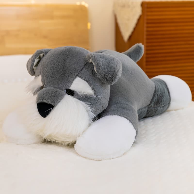 犬 ぬいぐるみ もふもふシュナウザーの癒しぬいぐるみ