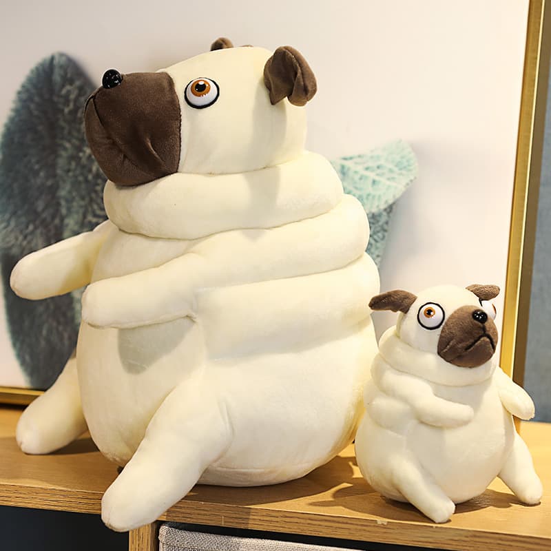 犬 ぬいぐるみ もちもちパグの親子ぬいぐるみ