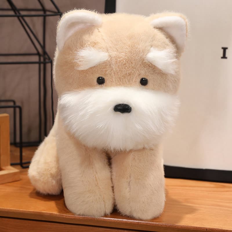犬 ぬいぐるみ もふもふシュナウザーの癒しぬいぐるみ