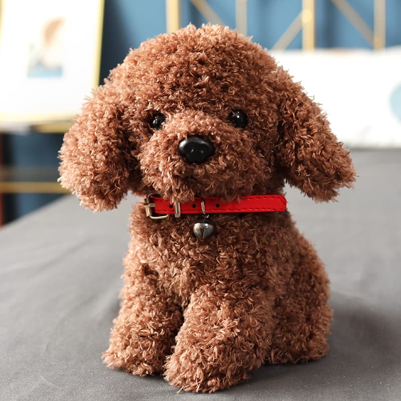 犬 ぬいぐるみ もふもふトイプードル おすわりぬいぐるみ