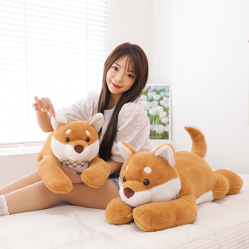 犬 ぬいぐるみ もちもちあきた犬 だきまくらぬいぐるみ