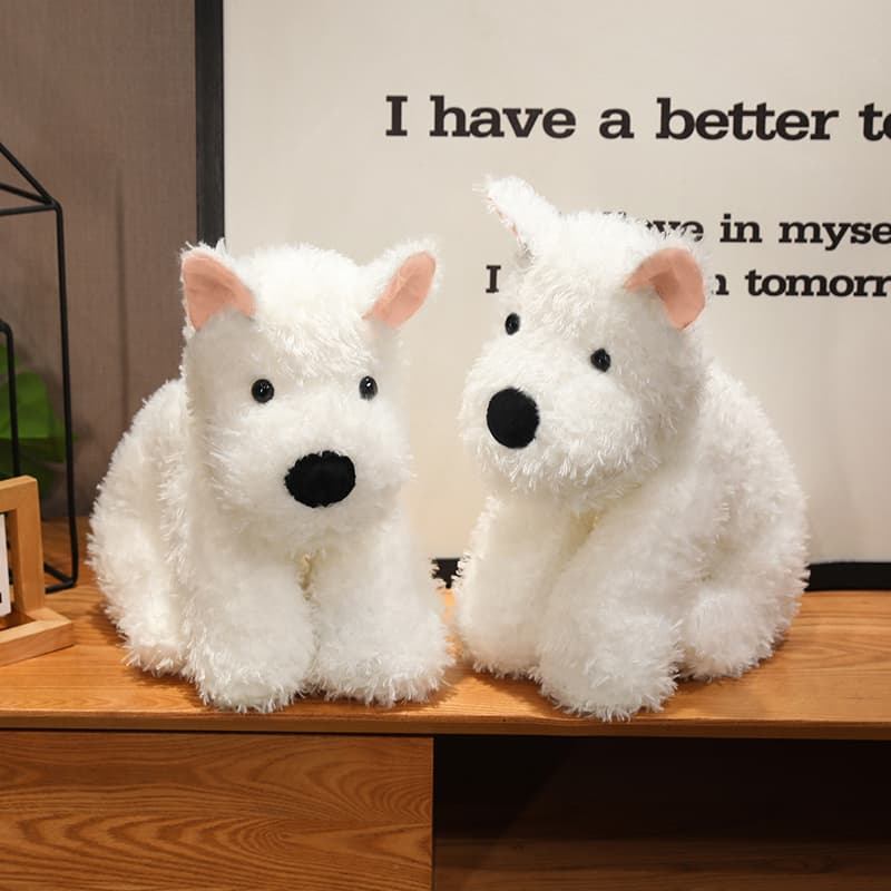犬 ぬいぐるみ ふわふわもこもこシュナウザーぬいぐるみ