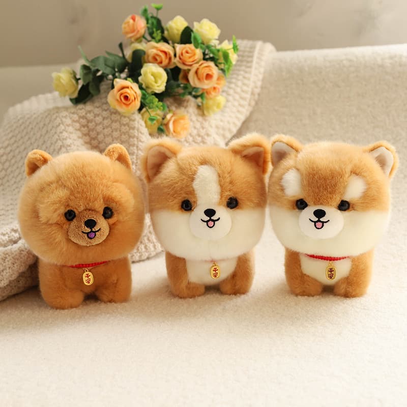 犬 ぬいぐるみ もふもふ豆柴 おすわりぬいぐるみ