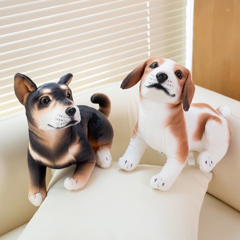 犬 ぬいぐるみ もちもち抱き心地の癒し犬ぬいぐるみ