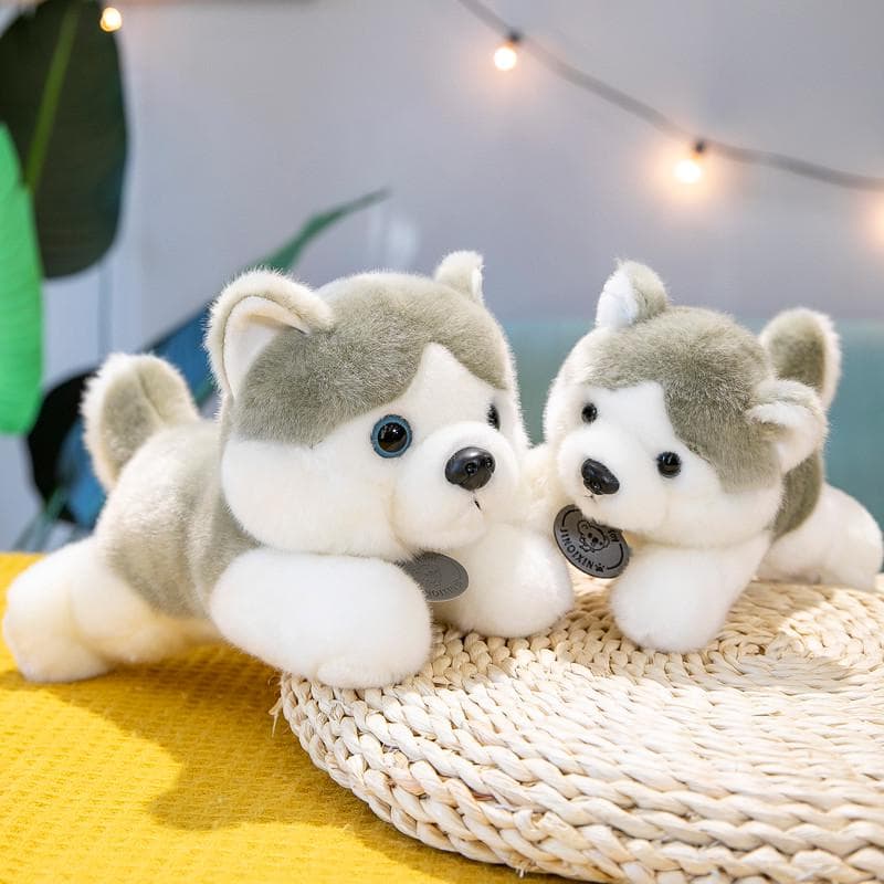 犬 ぬいぐるみ もふもふハスキー抱き枕