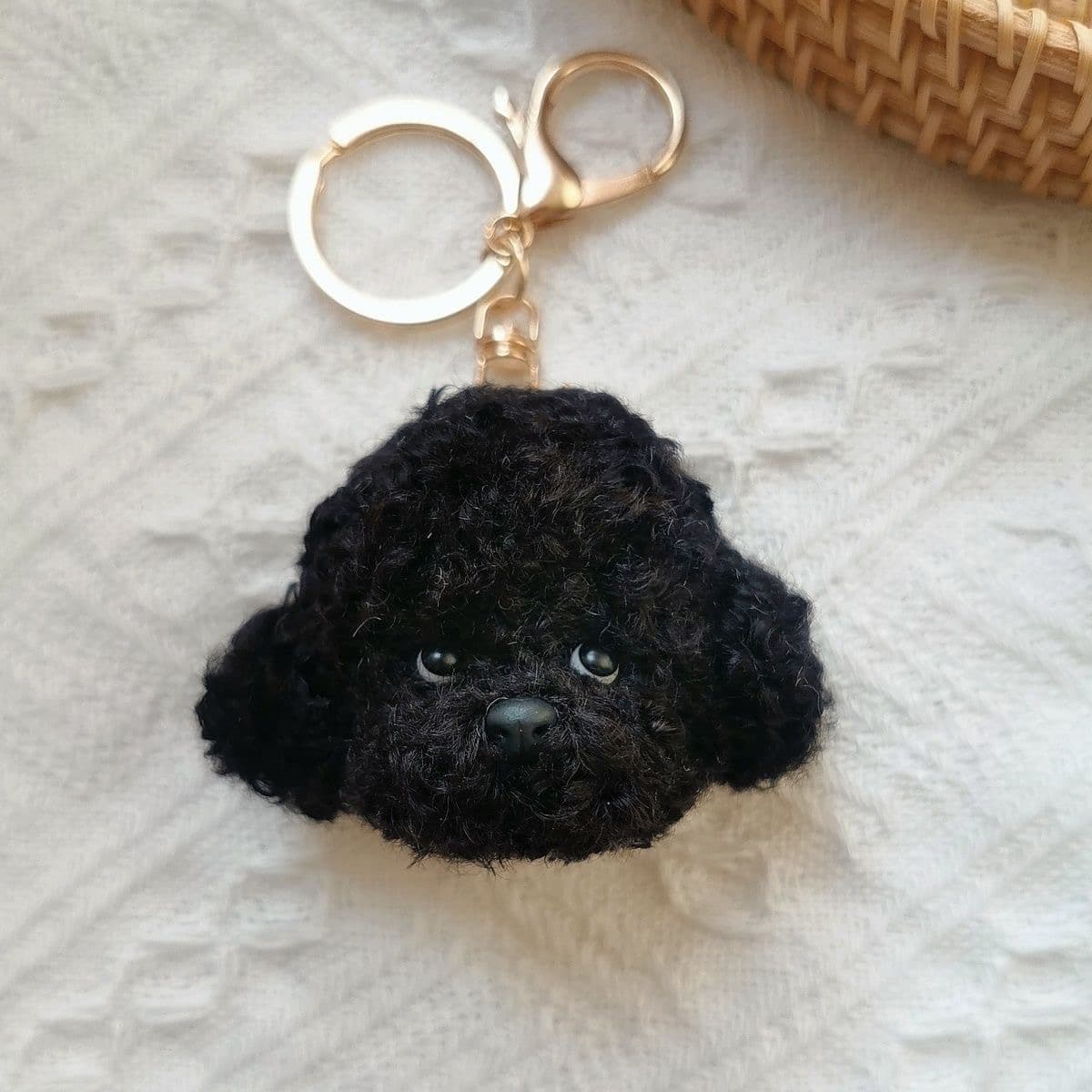 犬 ぬいぐるみ ふわもこトイプードルの顔