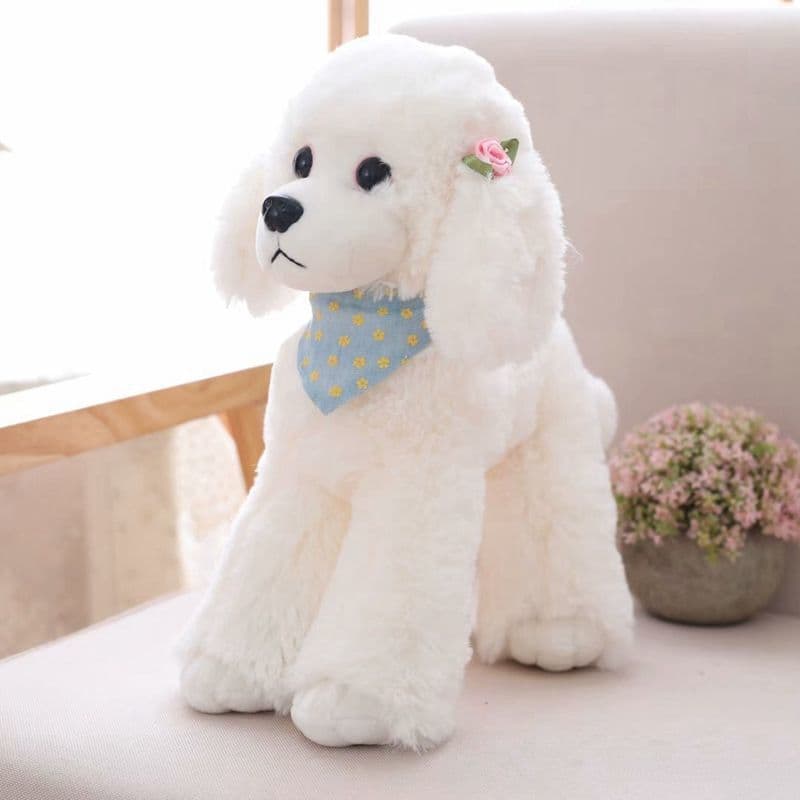 犬 ぬいぐるみ ふわもこトイプードルの夢見る子犬ぬいぐるみ