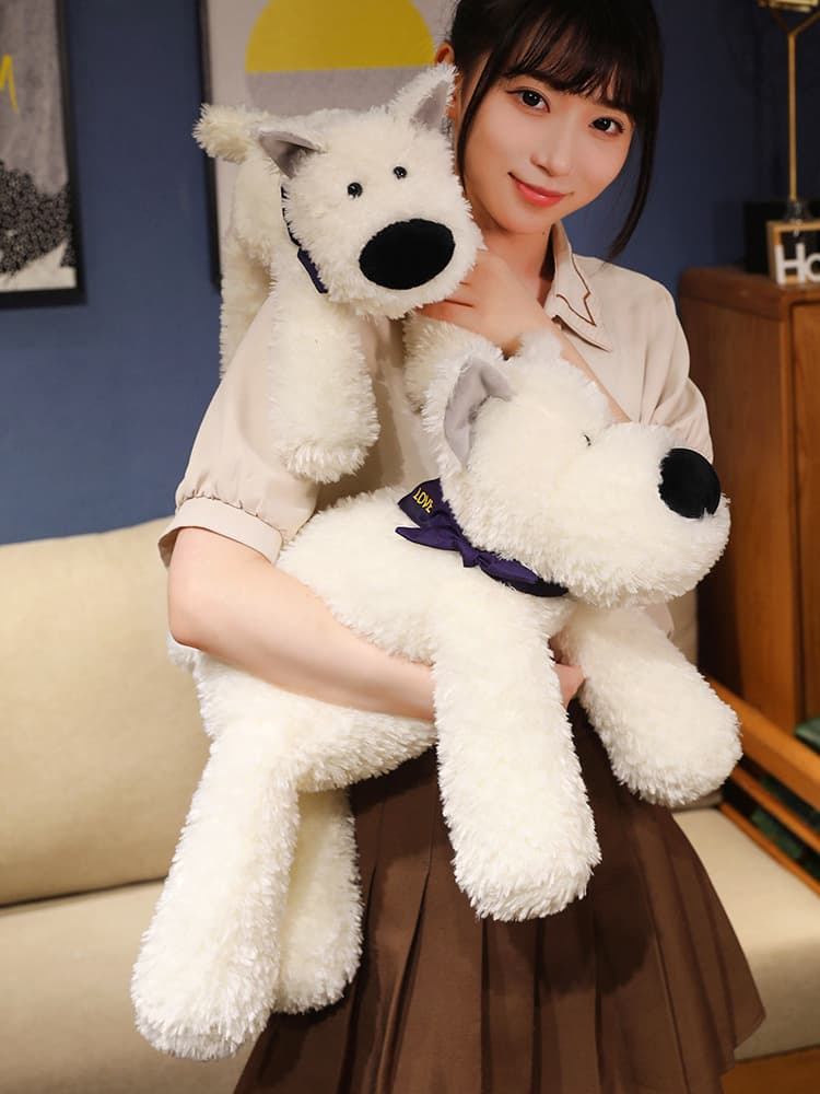 ふわふわ大型犬ぬいぐるみ 抱き心地抜群シュナウザー