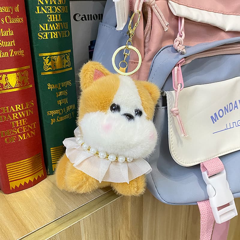 犬 ぬいぐるみ ふわふわシュナウザー キーホルダー