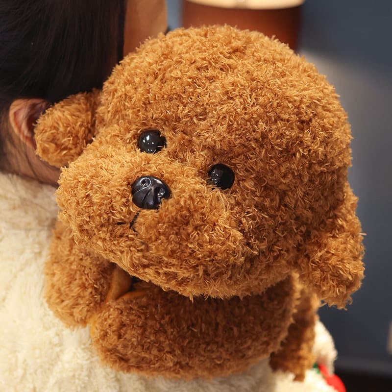 犬 ぬいぐるみ もこもこ巻き毛が愛らしいトイプードルぬいぐるみ