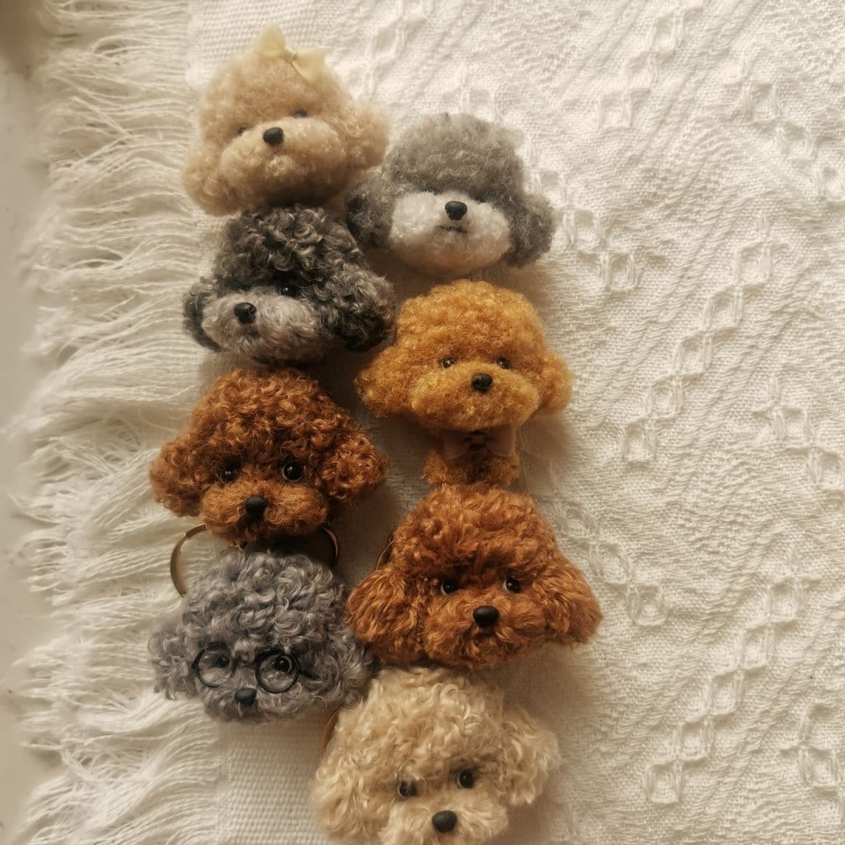 犬 ぬいぐるみ ふわもこトイプードルの顔