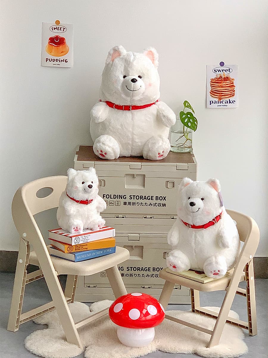 犬 ぬいぐるみ 犬 ぬいぐるみ もふもふ秋田犬の親子ぬいぐるみ