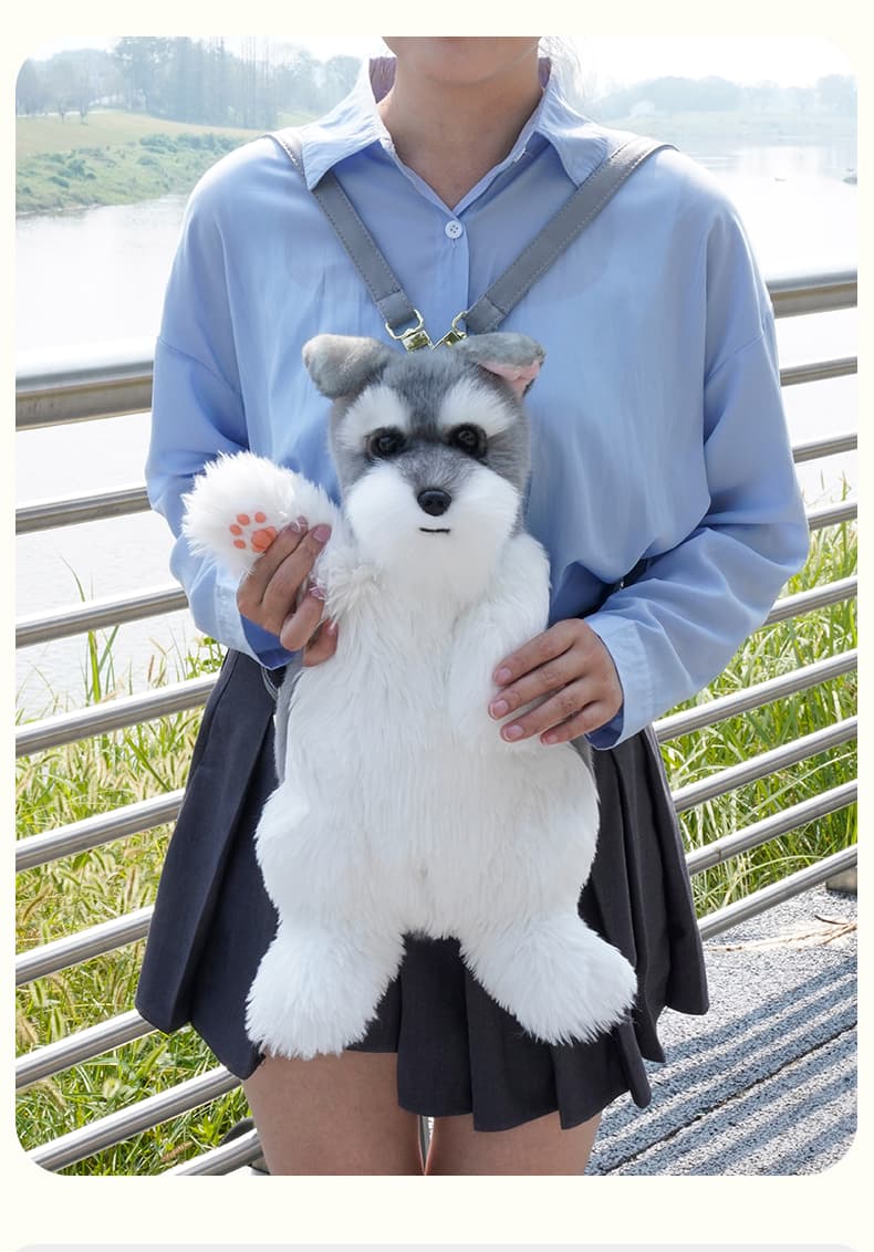 犬 ぬいぐるみ 抱っこできるシュナウザーリュック