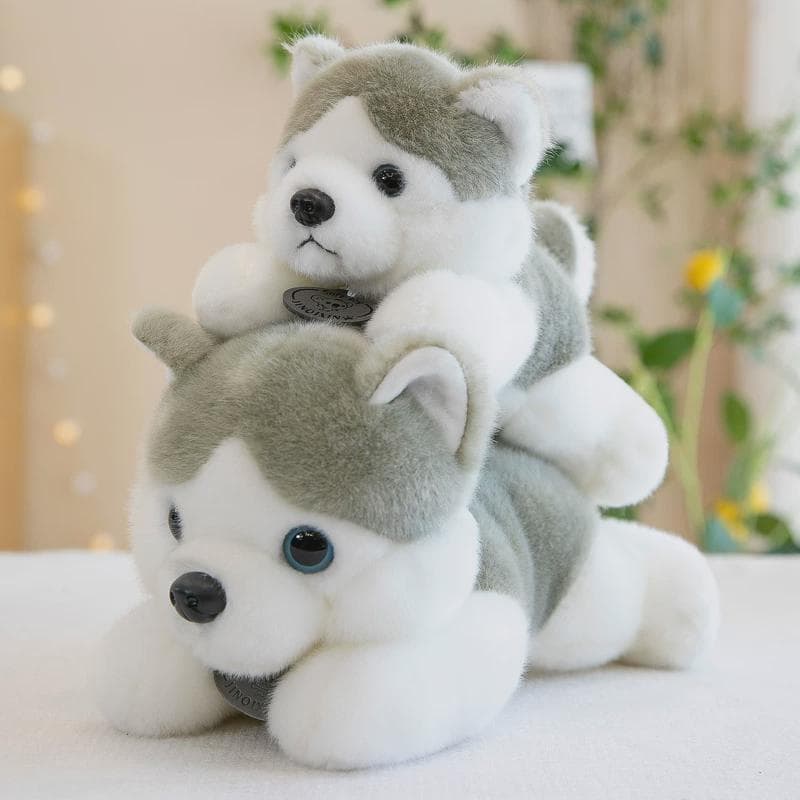 犬 ぬいぐるみ もふもふハスキー抱き枕