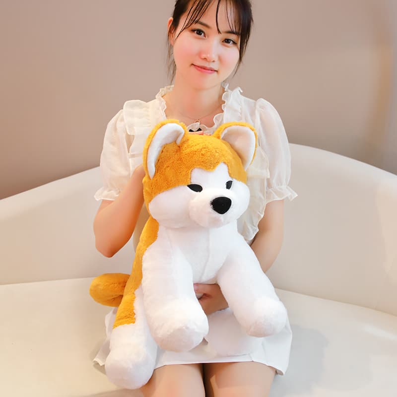犬 ぬいぐるみ もふもふ秋田犬の癒やしぬいぐるみ
