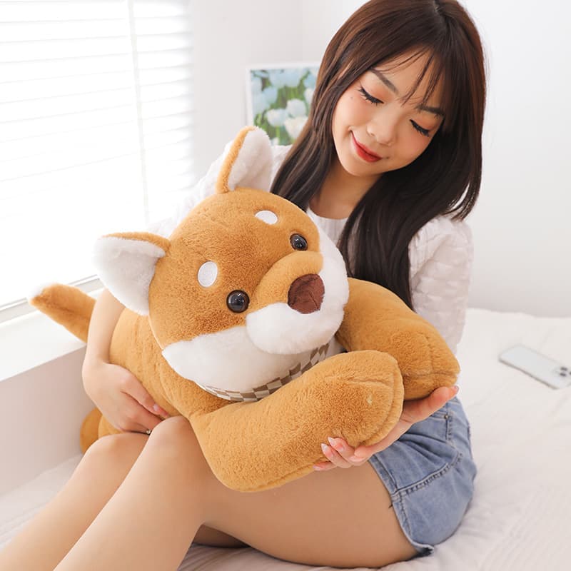 犬 ぬいぐるみ もちもちあきた犬 だきまくらぬいぐるみ