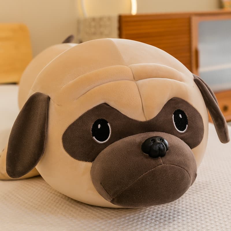 犬 ぬいぐるみ もちもちパグの抱き枕ぬいぐるみ