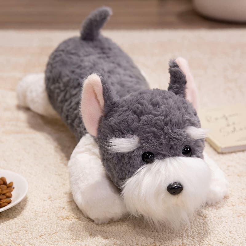 犬 ぬいぐるみ もふもふシュナウザーの抱き枕