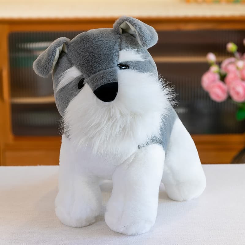 犬 ぬいぐるみ もふもふシュナウザーの癒しぬいぐるみ