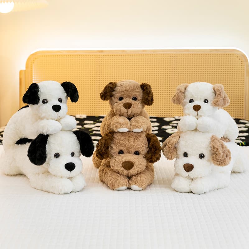 犬 ぬいぐるみ もこもこ癒しの子犬ぬいぐるみ