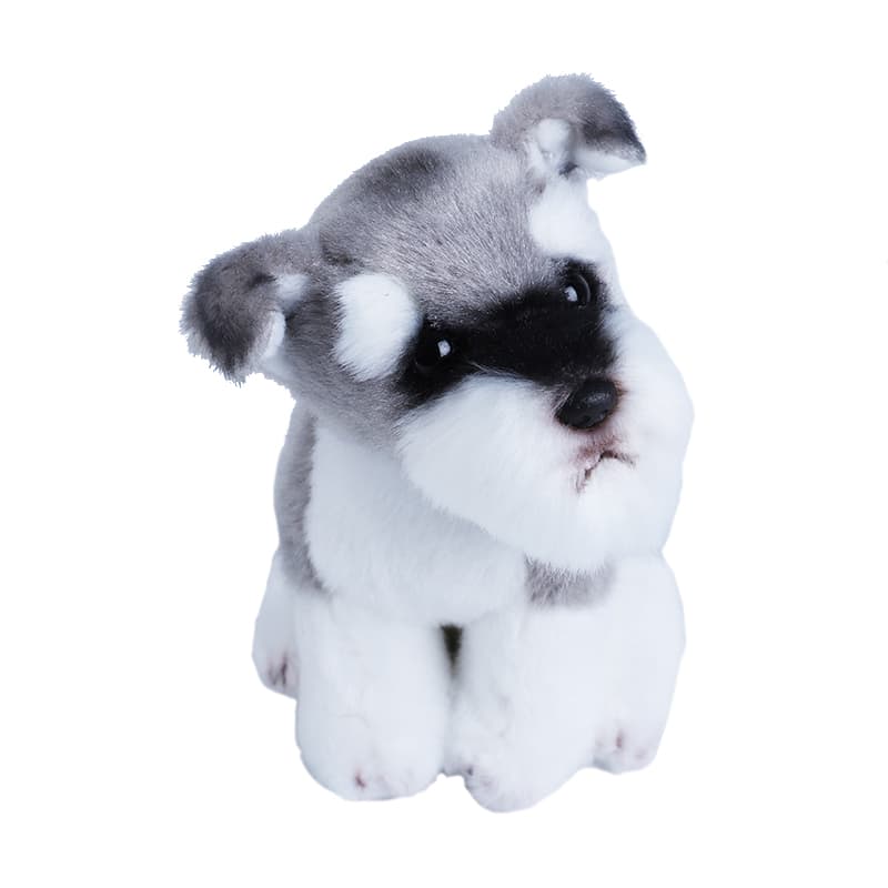 犬 ぬいぐるみ もふもふシュナウザーの友達