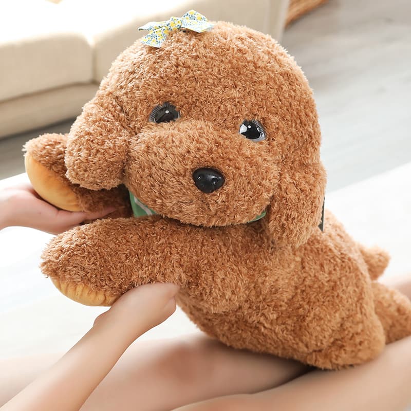 犬 ぬいぐるみ ふわもこトイプードルの夢枕