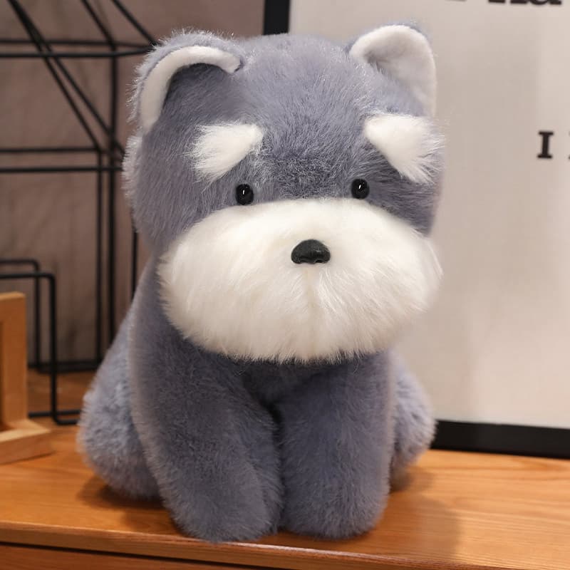 犬 ぬいぐるみ もふもふシュナウザーの癒しぬいぐるみ