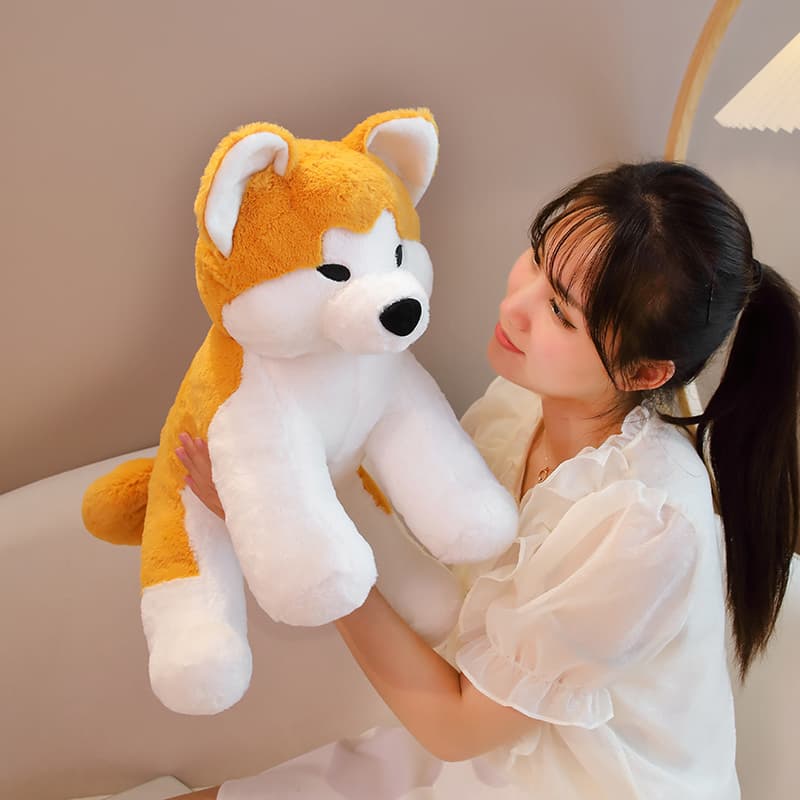 犬 ぬいぐるみ もふもふ秋田犬の癒やしぬいぐるみ