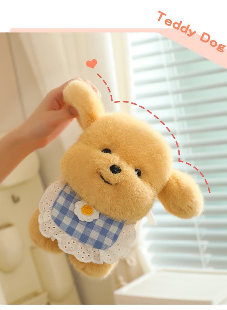 ふわふわお洋服付きプードル癒し系ぬいぐるみ