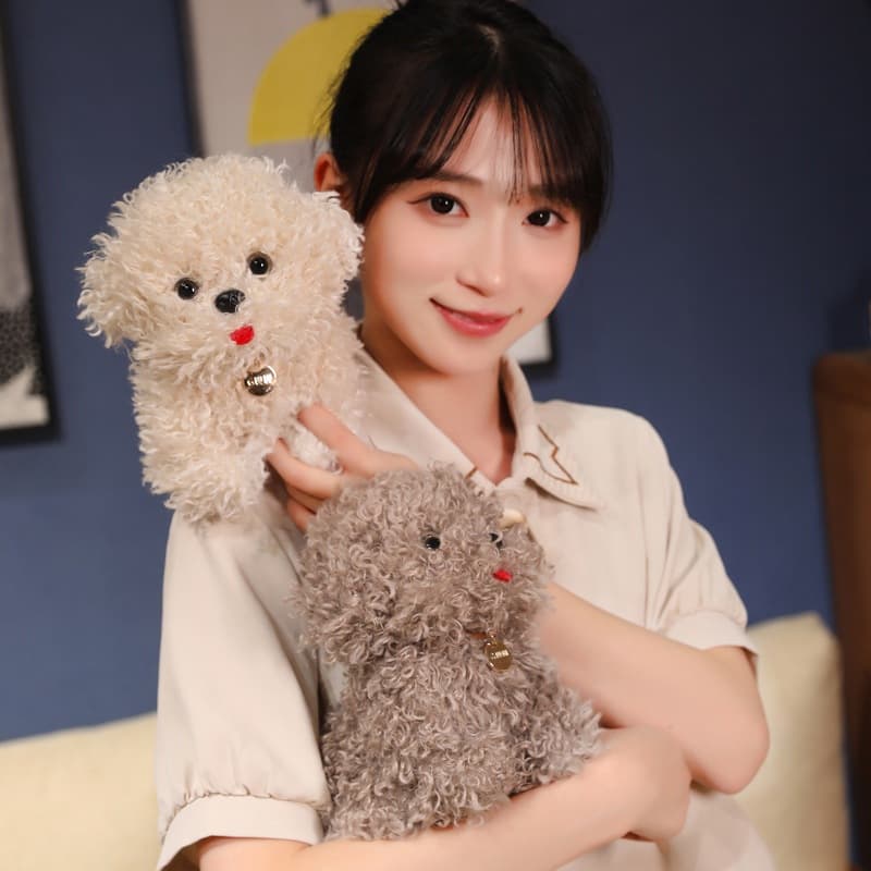 犬 ぬいぐるみ もこもこトイプードルのぬくもりパートナー