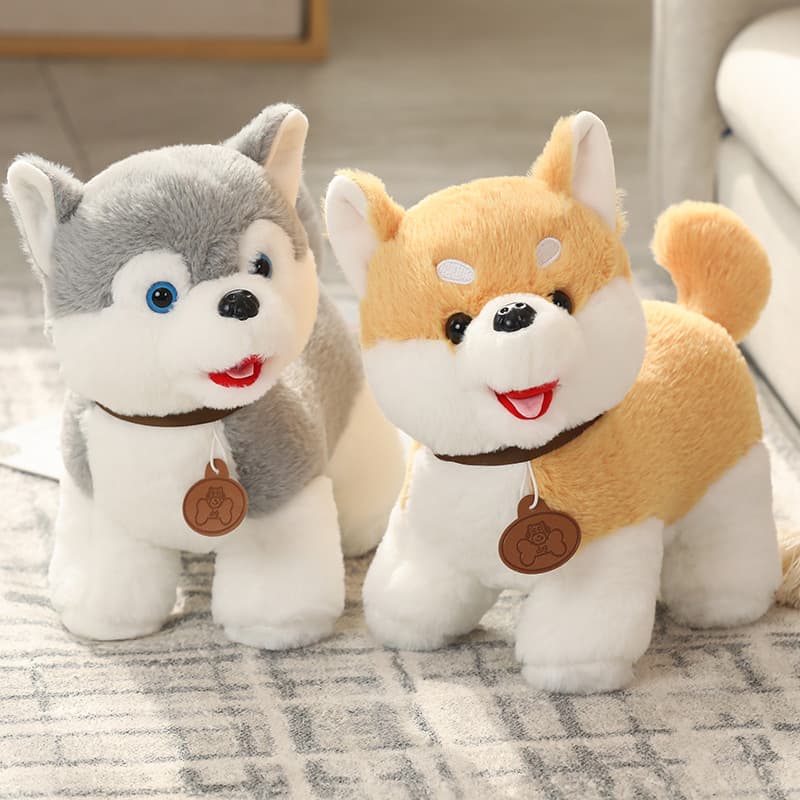 犬 ぬいぐるみ もふもふ笑顔の仔犬ぬいぐるみ
