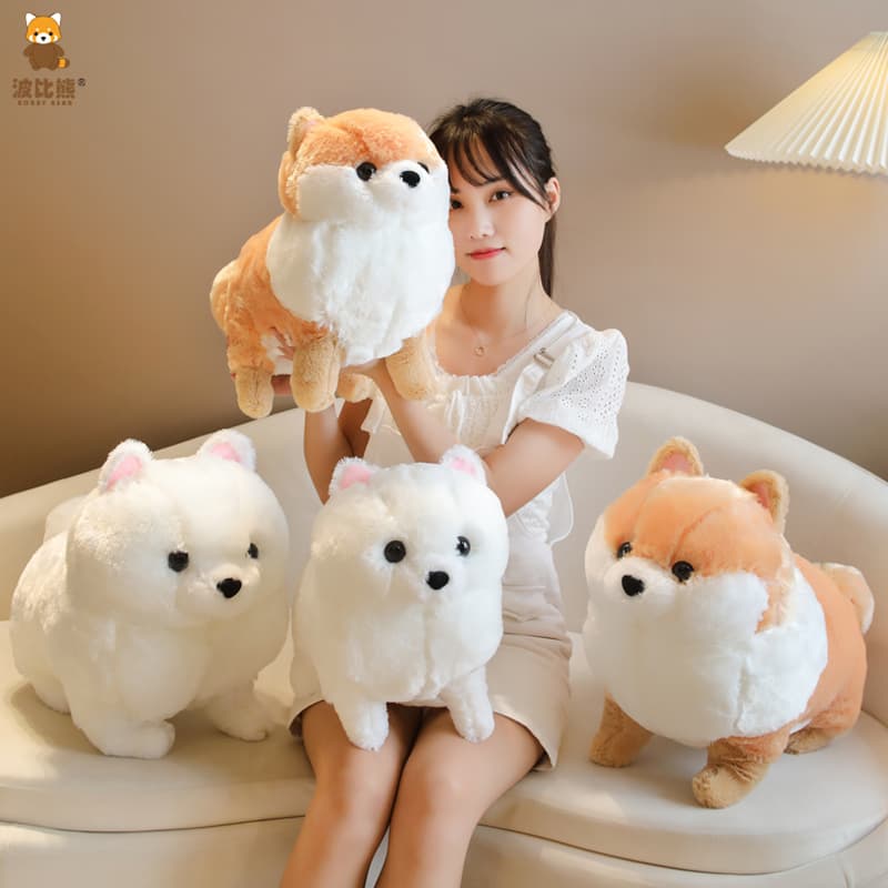 犬 ぬいぐるみ もふもふポメラニアン 抱き枕 ぬいぐるみ