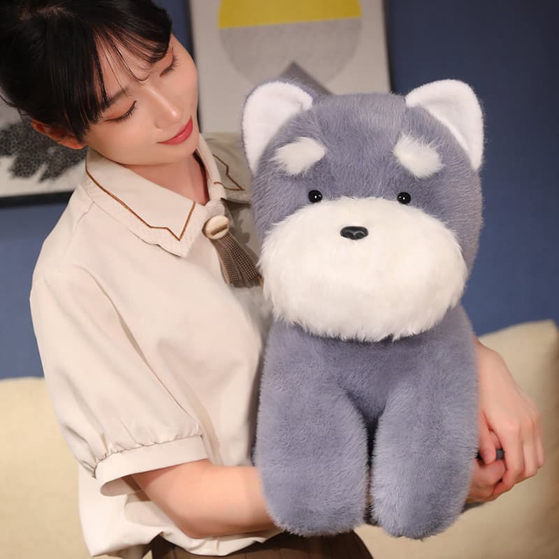 犬 ぬいぐるみ もふもふシュナウザーの癒しぬいぐるみ